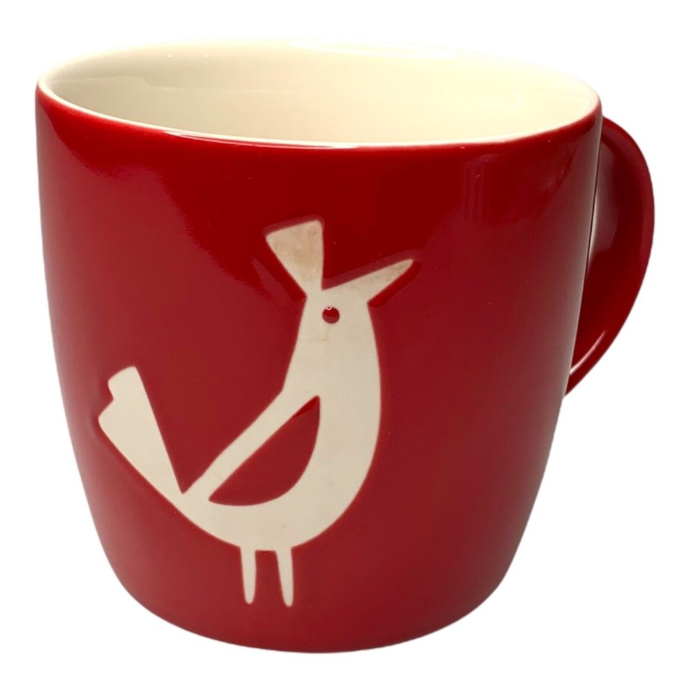 Starbucks Red Holiday Christmas Coffee Mug Cup White Partridge Bird 2011